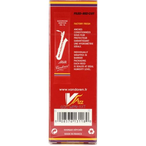  Vandoren SR3435R - JAVA Red Baritone Saxophone Reeds - 3.5 (5-pack)