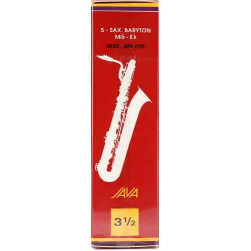  Vandoren SR3435R - JAVA Red Baritone Saxophone Reeds - 3.5 (5-pack)