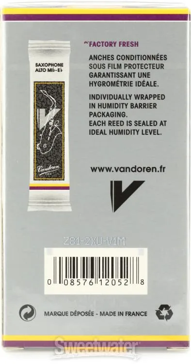  Vandoren SR613 - V12 Alto Saxophone Reeds - 3.0 (10-pack)