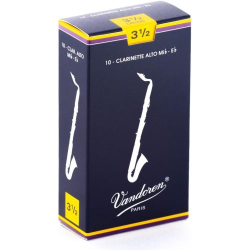  Vandoren CR1435 Alto Clarinet Traditional Reeds Strength 3.5; Box of 10