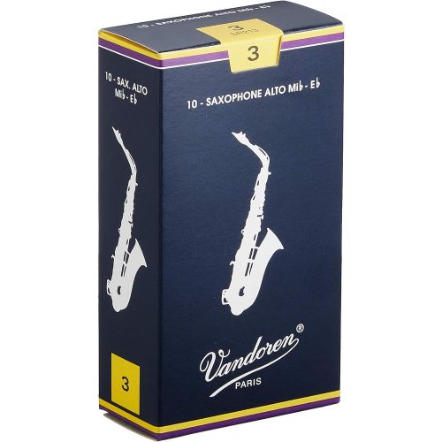  Vandoren SR213 Alto Sax Traditional Reeds Strength 3; Box of 10