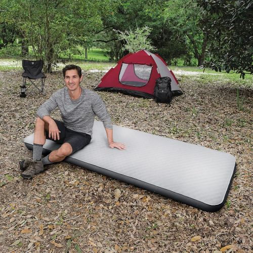  Vaneventi Single Self Inflating Camping Mattress, 80”×28” Sleeping Pad, Ultra Comfortable Side Sleep Friendly 4 Inches Thick PU Foam, Portable Roll Up Floor Guest Bed, TPU Material