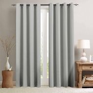 [아마존핫딜][아마존 핫딜] Vangao Grey Curtain 84 inches Long for Living Room Room Darkening Window Curtain Panel for Bedroom Triple Weave Moderate Blackout Drape Grommet Top,52 W x 84 L,1 Panel, Gray