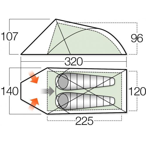  Vango Hydra Tent Pine 200