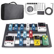 Vangoa Guitar Pedal Board Large, 22.2 x 12.78 x 2.75, Pedalboard for Guitar, Aluminum Alloy Effects Pedal Board with Bag
