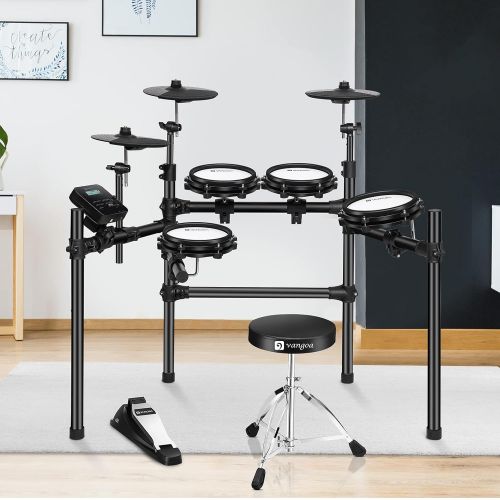  [아마존베스트]Drum Set Throne Double Braced Portable Folding Padded Drum Seat Adjustable Height Tripod Drumming Stools with Rubber Feet for Drummers Kids Adults, by Vangoa