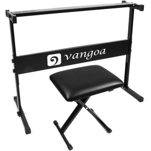  [아마존베스트]Vangoa VGK6101 Electronic Keyboard Piano, 61 Lighted Full-size Keys Electric Piano Keyboard with Stand, X-type Bench, 3 Teaching Modes, 600 Tones, 400 Rhythms, 30 Demo Songs, 61 Pe