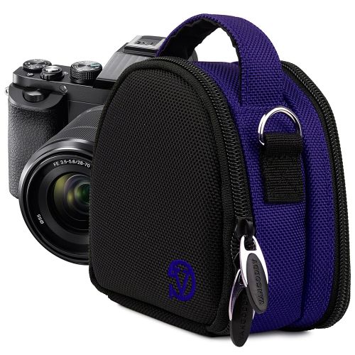  [아마존베스트]Vangoddy VanGoddy Compact Mini Laurel Navy Blue Camera Pouch Cover Bag fits Canon PowerShot G7 X, N100, N Facebook, SX600, SX260, S120, S110 HS