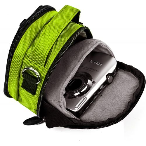  [아마존베스트]Vangoddy VanGoddy Compact Mini Laurel Lime Green Camera Pouch Cover Bag fits Canon PowerShot G7 X, N100, N Facebook, SX600, SX260, S120, S110 HS