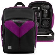Vangoddy Carrying Case Purple Camera Bag Backpack for Nikon CoolPix B500, B600, P900, P950, P1000