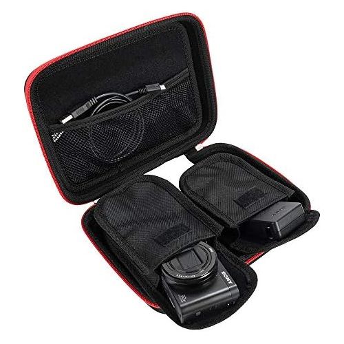  Vangoddy Portable Projector Hard Carrying Case Fit AAXA, Miroir, Sony, Kodak, ZOPro, Vamvo, ViewSonic, APEMAN, Red, Black