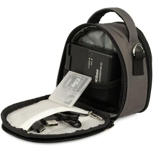  VanGoddy Steel Grey Camera Carrying Case Bag Pouch for Canon PowerShot Elph Series Compact Digital Cameras