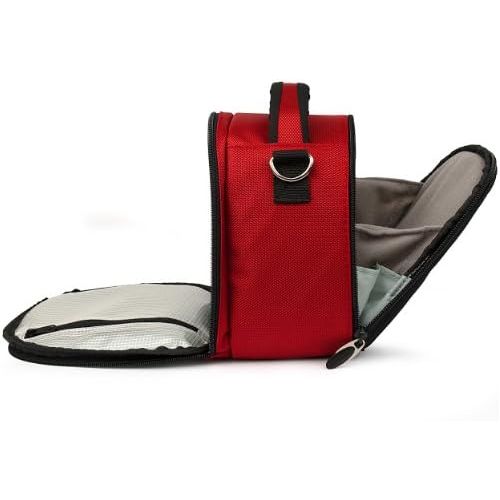  VanGoddy Laurel Fire Red Carrying Case Bag for Polaroid OneStep 2 i-Type Camera, Pop, Snap, Snap Touch, Pic-300 Instant Print