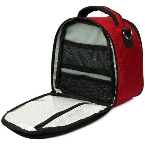  VanGoddy Laurel Fire Red Carrying Case Bag for Kodak PixPro Astro Zoom, Friendly Zoom, Compact to Advanced Cameras