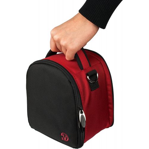  VanGoddy Laurel Fire Red Carrying Case Bag for Kodak PixPro Astro Zoom, Friendly Zoom, Compact to Advanced Cameras