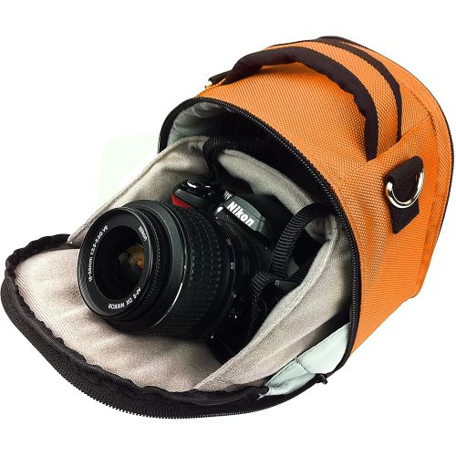  VanGoddy Laurel Titan Orange Carrying Case Bag for Kodak PixPro Astro Zoom, Friendly Zoom, Compact to Advanced Cameras