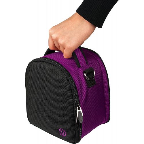  VanGoddy Laurel Plum Purple Carrying Case Bag for Polaroid OneStep 2 i-Type Camera, Pop, Snap, Snap Touch, Pic-300 Instant Print