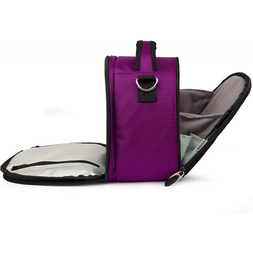  VanGoddy Laurel Plum Purple Carrying Case Bag for Polaroid OneStep 2 i-Type Camera, Pop, Snap, Snap Touch, Pic-300 Instant Print