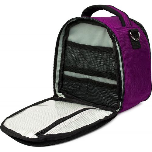  VanGoddy Laurel Plum Purple Carrying Case Bag for Polaroid OneStep 2 i-Type Camera, Pop, Snap, Snap Touch, Pic-300 Instant Print