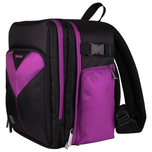  Vangoddy Purple Travel Case Bag Camera Backpack Made for Canon EOS R5 C, R3, R5, R6, Rebel T8i, Ra, 1D X Mark III