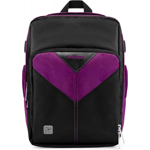  Vangoddy Purple Travel Case Bag Camera Backpack Made for Canon EOS R5 C, R3, R5, R6, Rebel T8i, Ra, 1D X Mark III