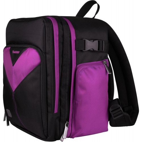  Vangoddy Purple Travel Case Bag Camera Backpack Made for Canon EOS R5 C, R3, R5, R6, Rebel T8i, Ra, 1D X Mark III