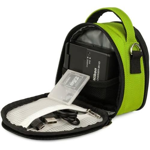  VanGoddy Green Camera Carrying Case Bag Pouch for Canon PowerShot Elph Series Compact Digital Cameras