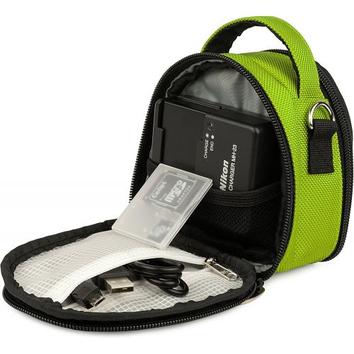  VanGoddy Green Camera Carrying Case Bag Pouch for Canon PowerShot Elph Series Compact Digital Cameras