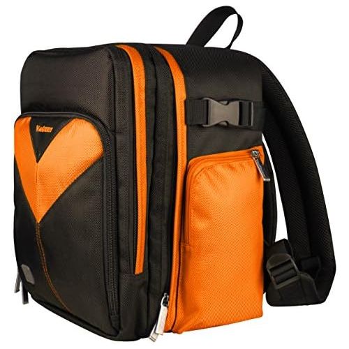  Vangoddy Orange Customizable Carryall Camera Backpack Compatible wtih Nikon D5600, D5500, D5300, D5200, D500