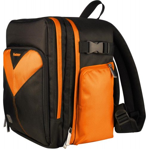  Vangoddy Orange Customizable Carryall Camera Backpack Compatible wtih Nikon D5600, D5500, D5300, D5200, D500