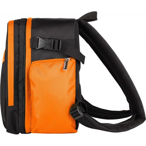  Vangoddy Orange Customizable Carryall Camera Backpack Compatible wtih Nikon D5600, D5500, D5300, D5200, D500