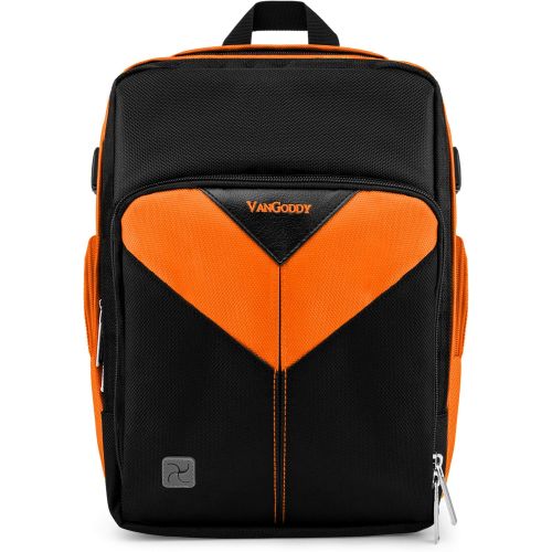  Vangoddy Orange Customizable Carryall Camera Backpack Compatible wtih Nikon D5600, D5500, D5300, D5200, D500