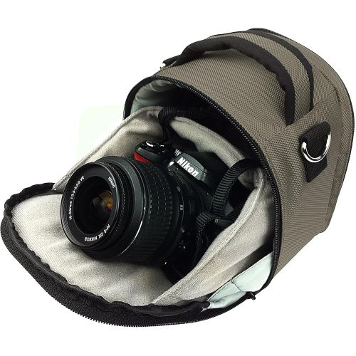  Vangoddy Grey SLR Small Camera Bag for Kodak PixPro Printomatic Smile Classic and Mini Shot