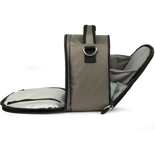  Vangoddy Grey SLR Small Camera Bag for Kodak PixPro Printomatic Smile Classic and Mini Shot