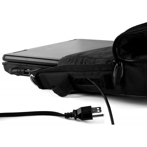  Vangoddy DF_000001075 Pindar Universal Laptop Messenger Bag with Neoprene Sleeve and Headphone Splitter Bundle Package, 13-14, Aqua Blue