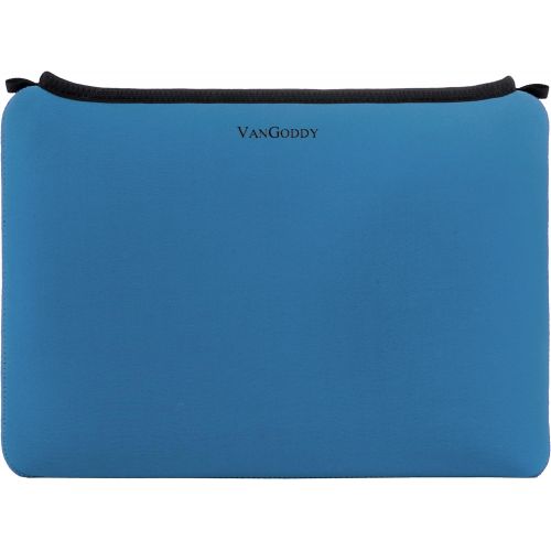  Vangoddy DF_000001075 Pindar Universal Laptop Messenger Bag with Neoprene Sleeve and Headphone Splitter Bundle Package, 13-14, Aqua Blue