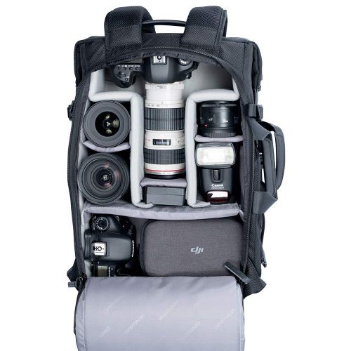  Vanguard VEO SELECT45M BK Backpack/Shoulder Bag for DSLR Camera, Video Gear or Drone, Black