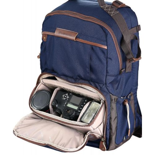  Vanguard Havana 48 Backpack (Blue) for Sony, Nikon, Canon, Fujifilm Mirrorless, Compact System Camera (CSC), DSLR, Travel