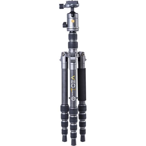  Vanguard VEO 3 GO 235CB Carbon Fiber Tripod/Monopod with T-50 Ball Head, Smartphone Connector, and Bluetooth Remote