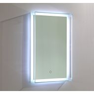 Vanity Art LED lighted vanity Bathroom Mirror with Touch Sensor and Glass Cabinet VA22SS