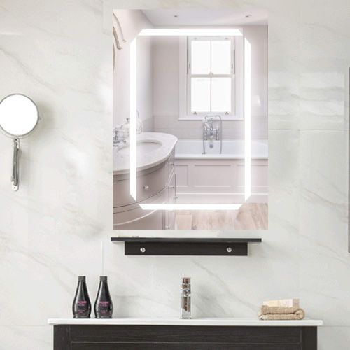  Vanity Art 25 x 20 LED Lighted Bathroom Wall Mounted Vanity Mirror with Medicine Wooden Cabinet Hinger Door and Rock switch - VA31