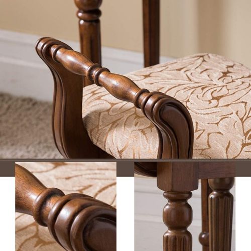  Vanity Benches Dressing Stool backrest Bedroom Stool Desk Stool Dressing Table Chair Foot Stool (Color : Brown, Size : 45x43x59cm)