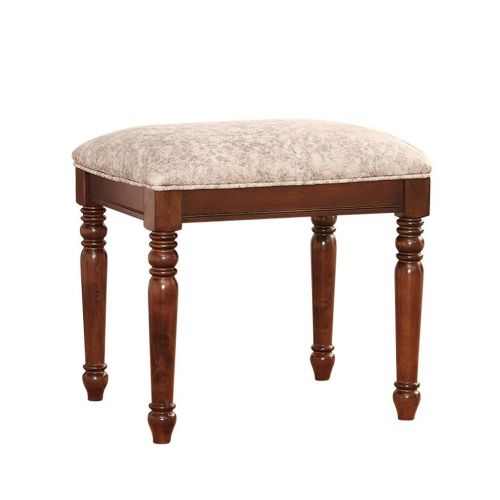  Vanity stool Vanity Chair Clothing Solid Wood Stool Retro Simple Dressing Table Wood Comb Makeup Stool Changing Shoe Bench Makeup Chair (Color : Brown, Size : 35x45x46cm)