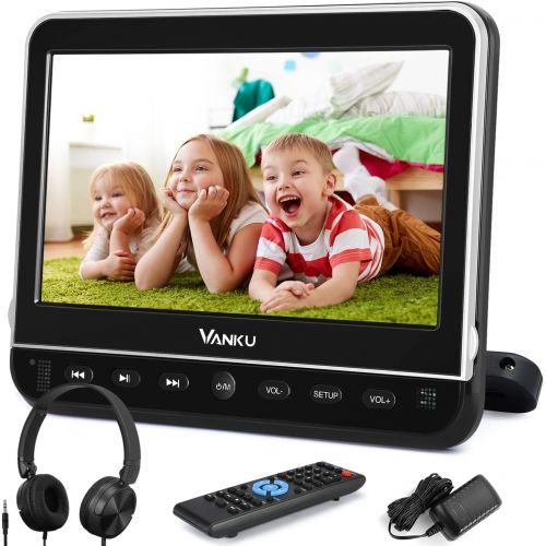  [아마존베스트]Vanku 10.1” Car DVD Player with Headrest Mount for Kids, HDMI Input, Headphone, Support 1080P Video, USB SD, AV in Out, Last Memory, Region Free