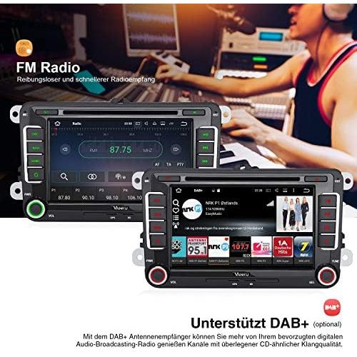  [아마존베스트]-Service-Informationen Vanku Android 10 Car Radio for VW Golf 5 6 Radio with Navi CD DVD Supports Qualcomm Bluetooth 5.0 DAB + WiFi 4G USB MicroSD 7 Inch Screen 2 Din