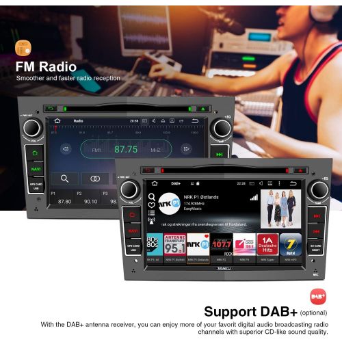  [아마존베스트]-Service-Informationen Vanku Android 10 Car Radio for Vauxhall Radio with Navi CD DVD Player Supports Qualcomm Bluetooth 5.0 DAB+ WiFi 4G USB MicroSD 7 Inch Screen Grey