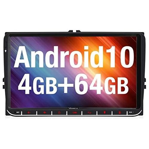  [아마존베스트]-Service-Informationen Vanku Android 10 Car Radio for VW Radio PX6 64GB + 4GB with Navi16GB European Maps, Supports Qualcomm Bluetooth 5.0 DAB + WiFi 9 Inch Touchscreen