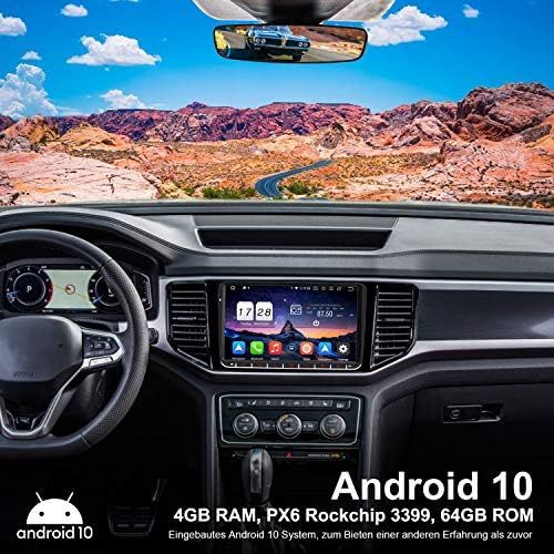  [아마존베스트]-Service-Informationen Vanku Android 10 Car Radio for VW Radio PX6 64GB + 4GB with Navi16GB European Maps, Supports Qualcomm Bluetooth 5.0 DAB + WiFi 9 Inch Touchscreen