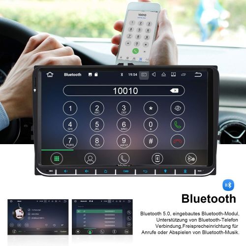  [아마존베스트]-Service-Informationen Vanku Android 10 Car Radio for VW Radio PX6 64GB + 4GB with Navi16GB European Maps, Supports Qualcomm Bluetooth 5.0 DAB + WiFi 9 Inch Touchscreen