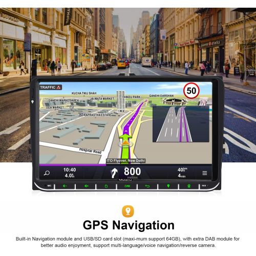  [아마존베스트]-Service-Informationen Vanku Android 10 Car Radio for VW Radio PX6 64GB + 4GB with Navi16GB European Maps, Supports Qualcomm Bluetooth 5.0 DAB + WiFi 9 Inch Touchscreen